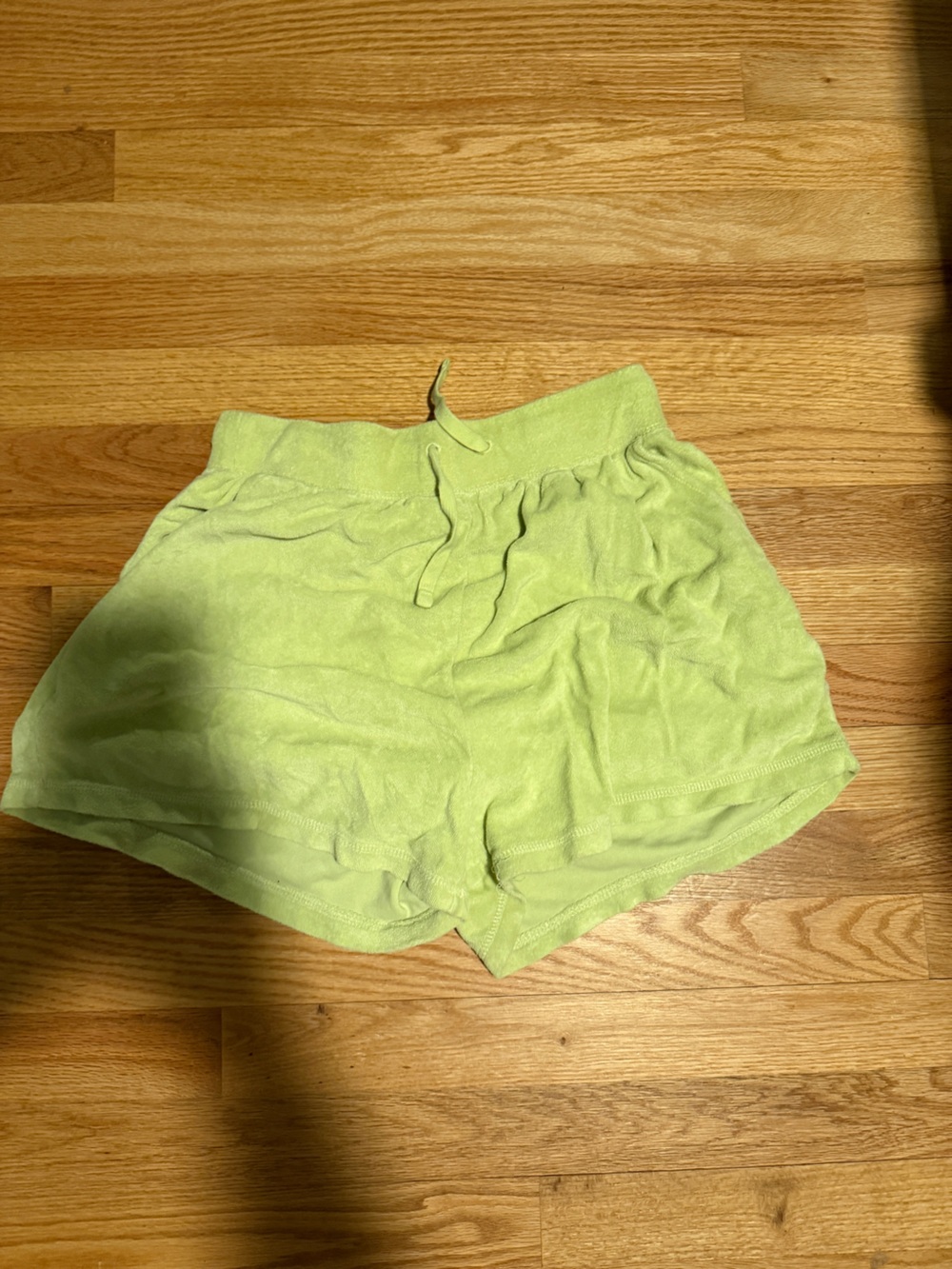Old Navy Light Green Terry Cloth Drawstring Shorts